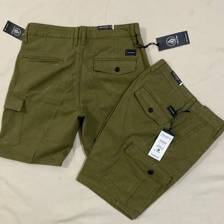 WAHYU STORE1 | [BISA COD]Celana pendek kargo pria branded celana pendek pria cargo hijau army terbar