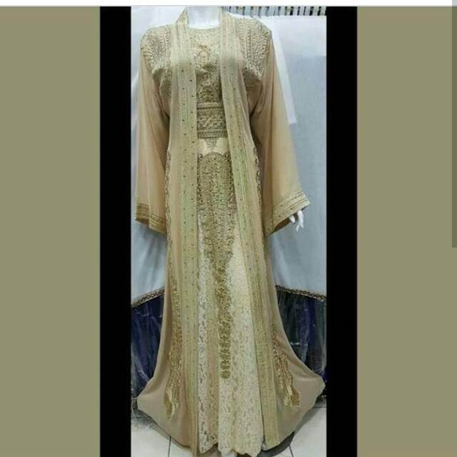 Jalabia saudi ori / jalabia saudi / kaftan saudi / gaun pesta