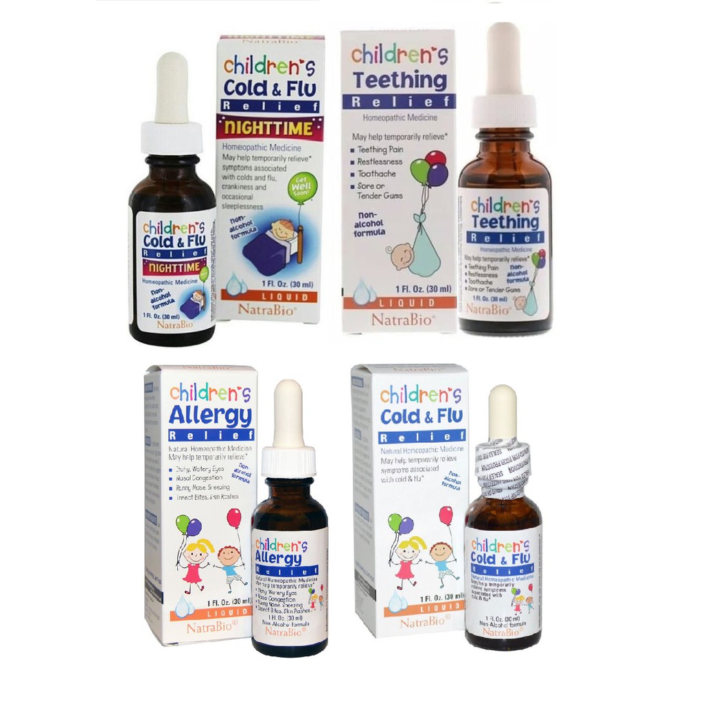 Natrabio Children Cold Flu Allergy Teething Relief 30ml Shopee Indonesia