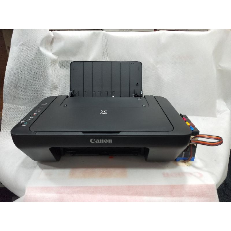 Printer Canon Pixma E410 Print Scan Copy Infus Tabung Bening+Tinta Premium Import