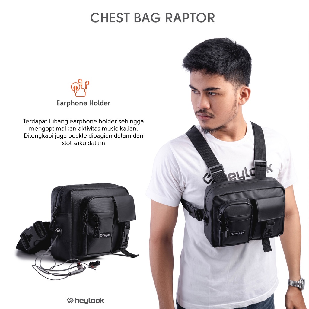 Tas Dada Waterproof Tahan Air Premium Chest Bag Rig Chestbag Tas Dada Tactical Biker Motor Sepeda Anti Air