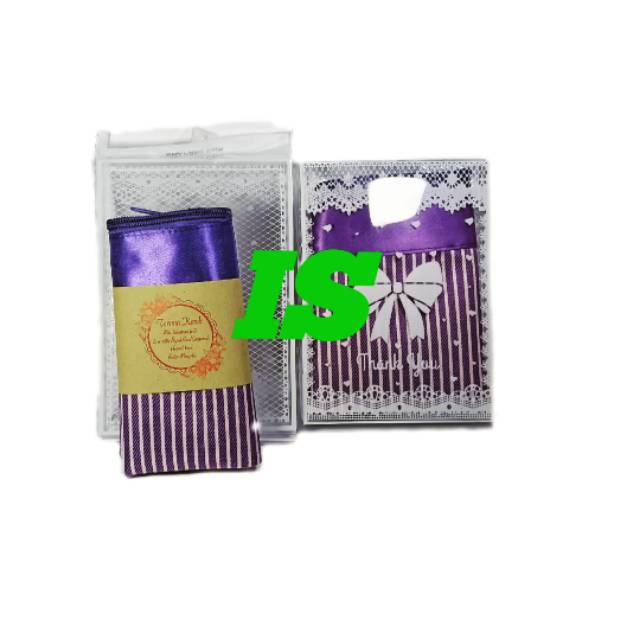 SOUVENIR PERNIKAHAN DOMPET SALUR,POUCH SALUR UKURAN BESAR MIKA gratis kartu ucapan