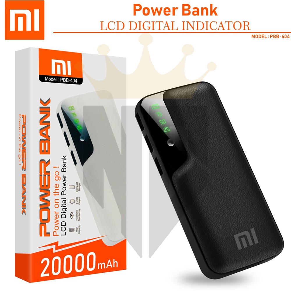 PB POWERBANK POWER BANK XIAOMI PBB-404 MURAH KAPASITAS 20000mAh PBB404