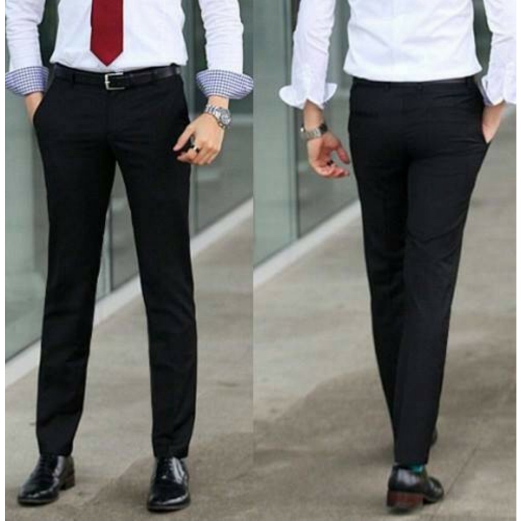 CELANA FORMAL BAHAN PRIA/CELANA KANTOR PRIA/CELANA PANJANG FORMAL PRIA/CELANA KERJA MODEL SLIMFIT BAHAN  SEMI WOOL/MASA KINI