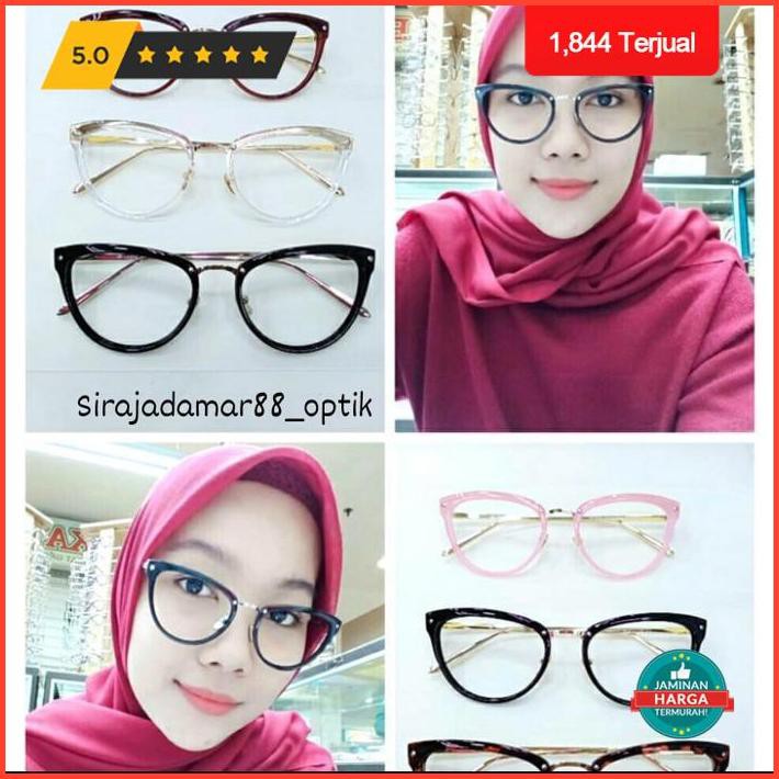 Puncak Promo Kacamata Baca Wanita Cat Eyes Am-5805 Free Lensa Plus/Minus/Silinder Limited