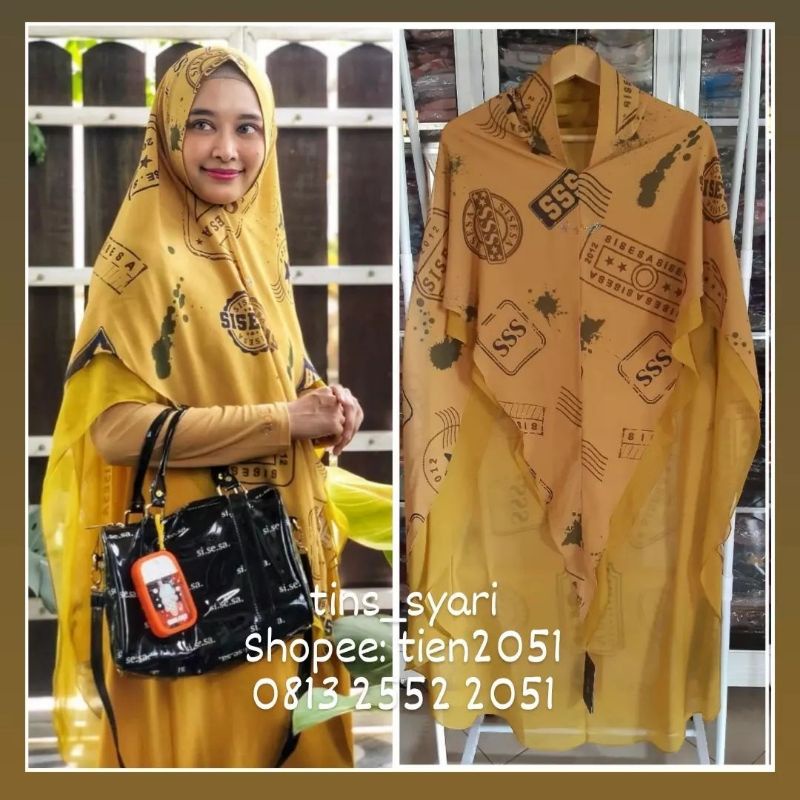 Sisesa khimar sultan halmark lime yellow