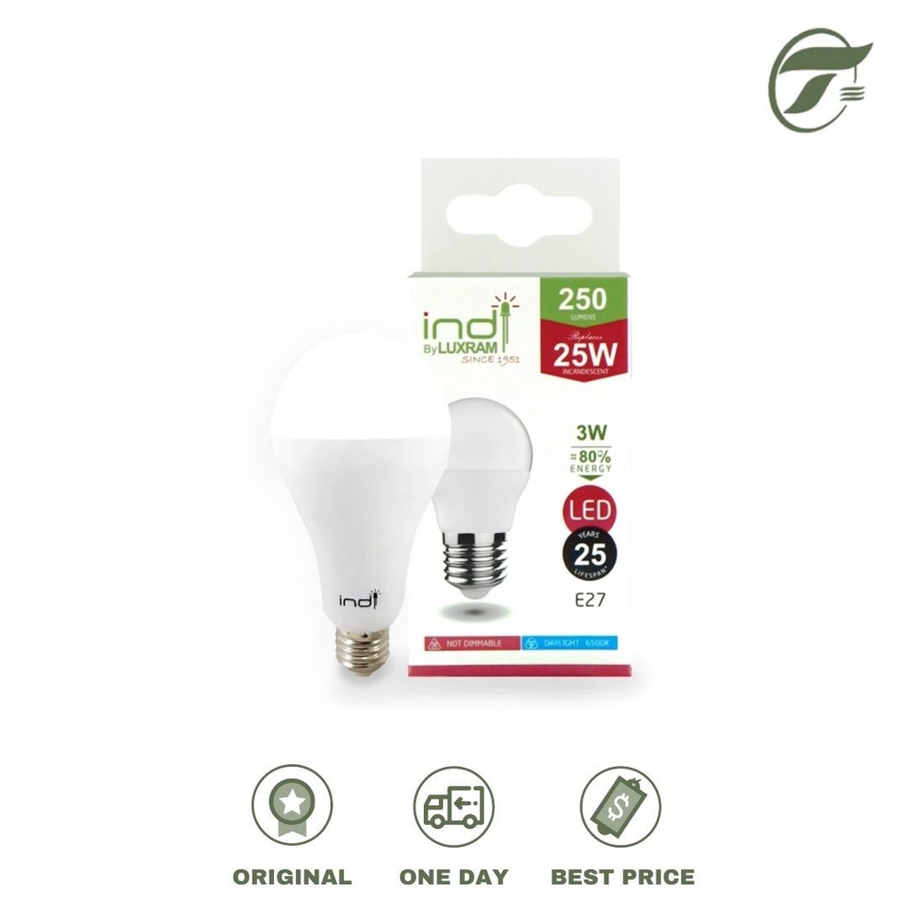 

LAMPU LED BALL 3 WATT 250 LUMENS DAYLIGHT INDI