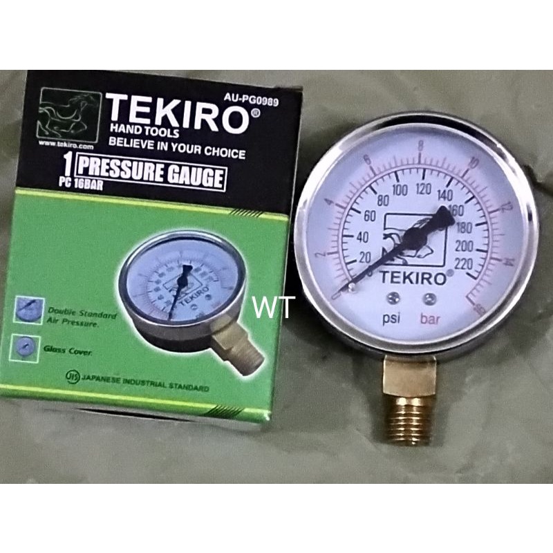 Alat ukur tekanan angin kompresor ban Tekiro Pressure Gauge