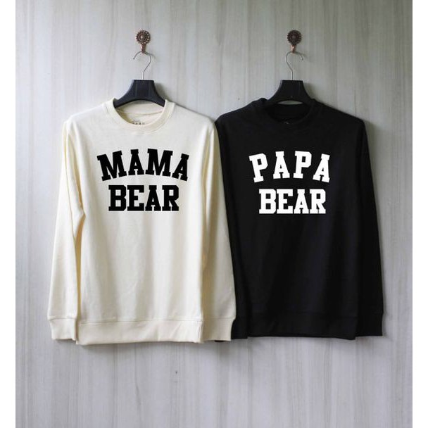 MAMA PAPA BEAR Sweater Couple Fleece All Size - Big Size S M L XL XXL XXXL XXXXL XXXXXL- Hot Promo