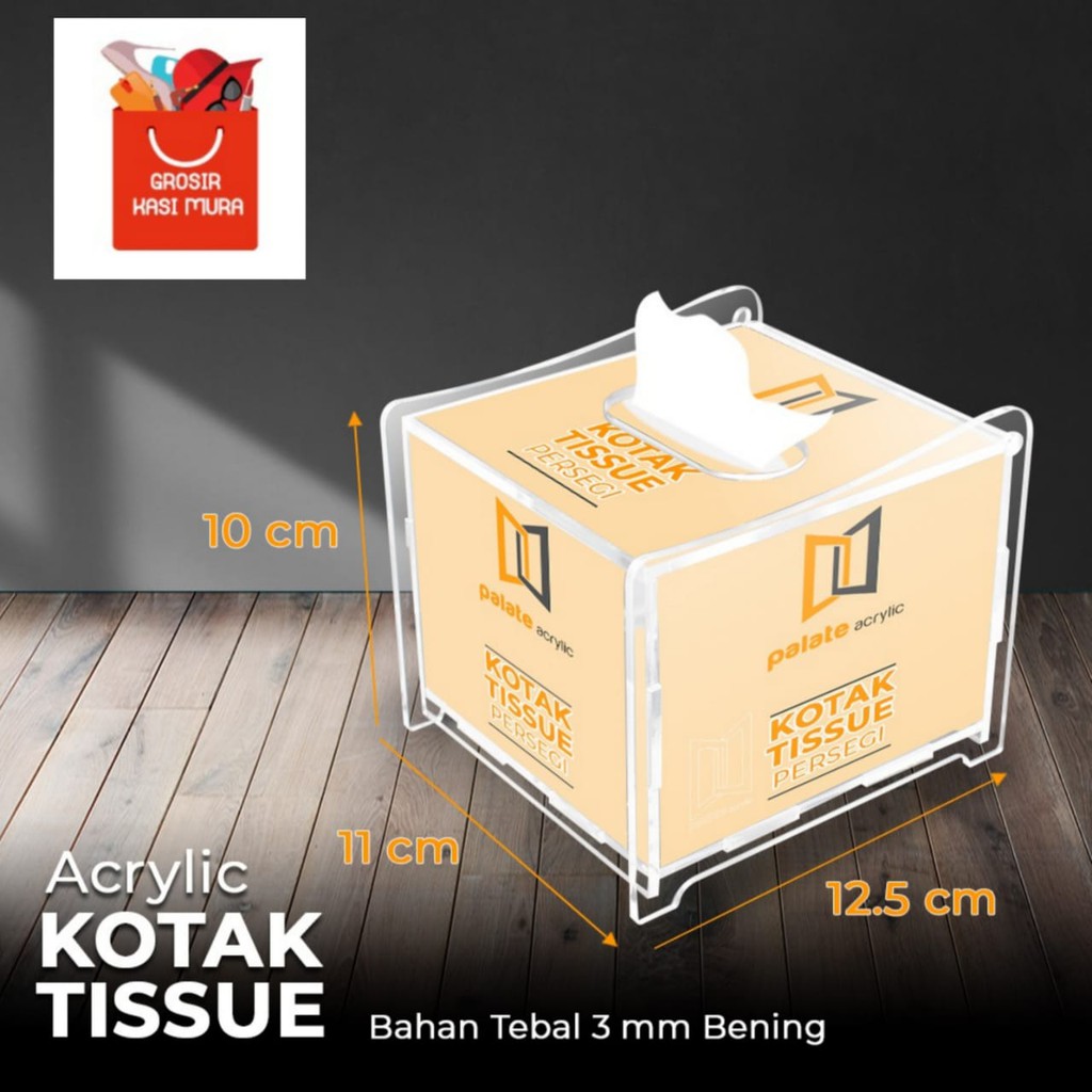 ACRYLIC TEMPAT TISSUE KECIL / TISSUE BOX KECIL
