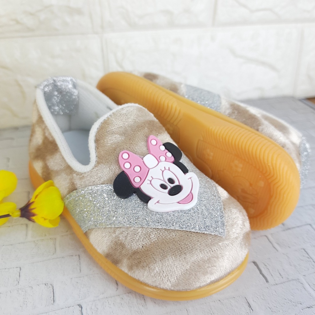 mandirishoesstore-SEPATU PESTA ANAK PEREMPUAN ISABELA MICKEY MOUSE 1-3 TAHUN SOL BUNYI CAY36