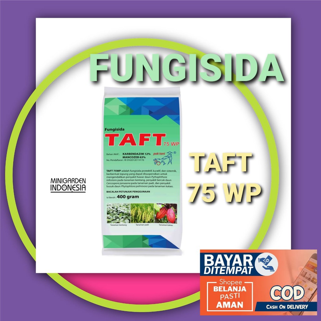 FUNGISIDA TAFT obat pengendali hama penyakit hawar daun bercak daun busuk buah semua jenis tanama