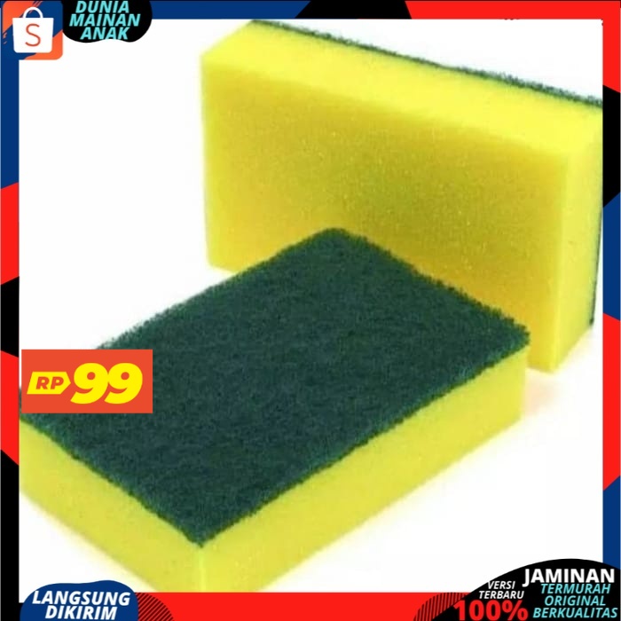 ( PROMO 99 ) Spon Busa Cuci Piring GRESPON - Spons 2 Sisi Pencuci Alat Dapur Sponge Murah