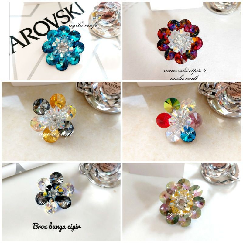 SWAROVSKI BUNGA CIPIR ORIGINAL AUSTRIA