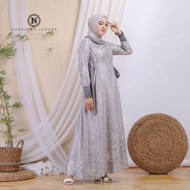 VANILA DRESS By nadheera Luxury | Vanilla Dress free Hijab N-009