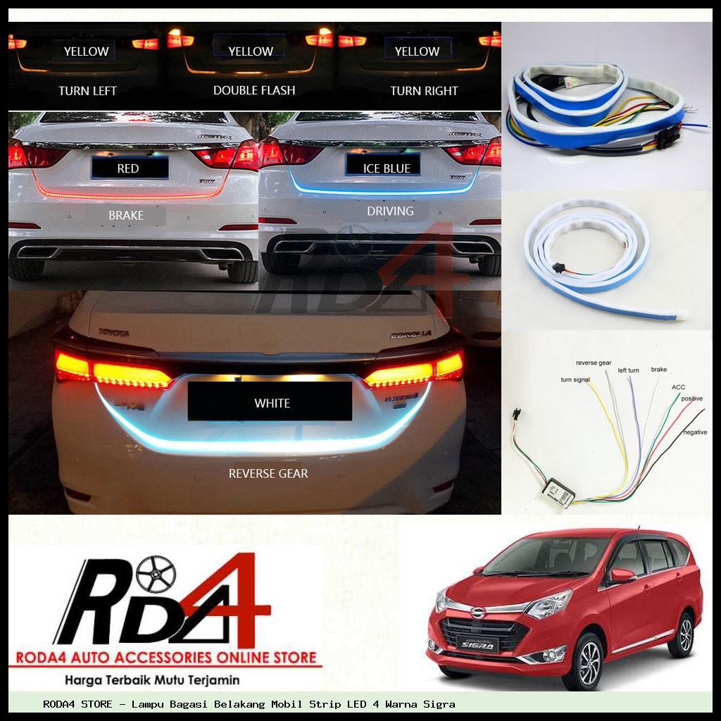 Lampu Bagasi Belakang Mobil Strip LED 4 Warna Sigra