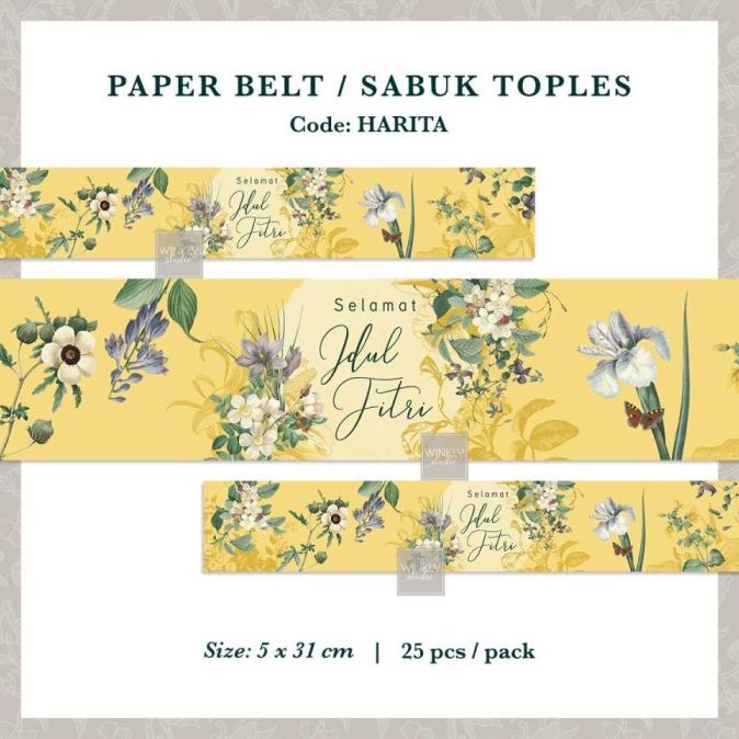 

Sabuk Toples Stiker Panjang Paper Belt Tema Lebaran Parcel Idul Fitri