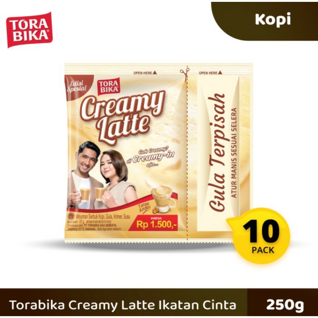 

TORABIKA Creamy Latte 25gr per renceng isi 10 sachet