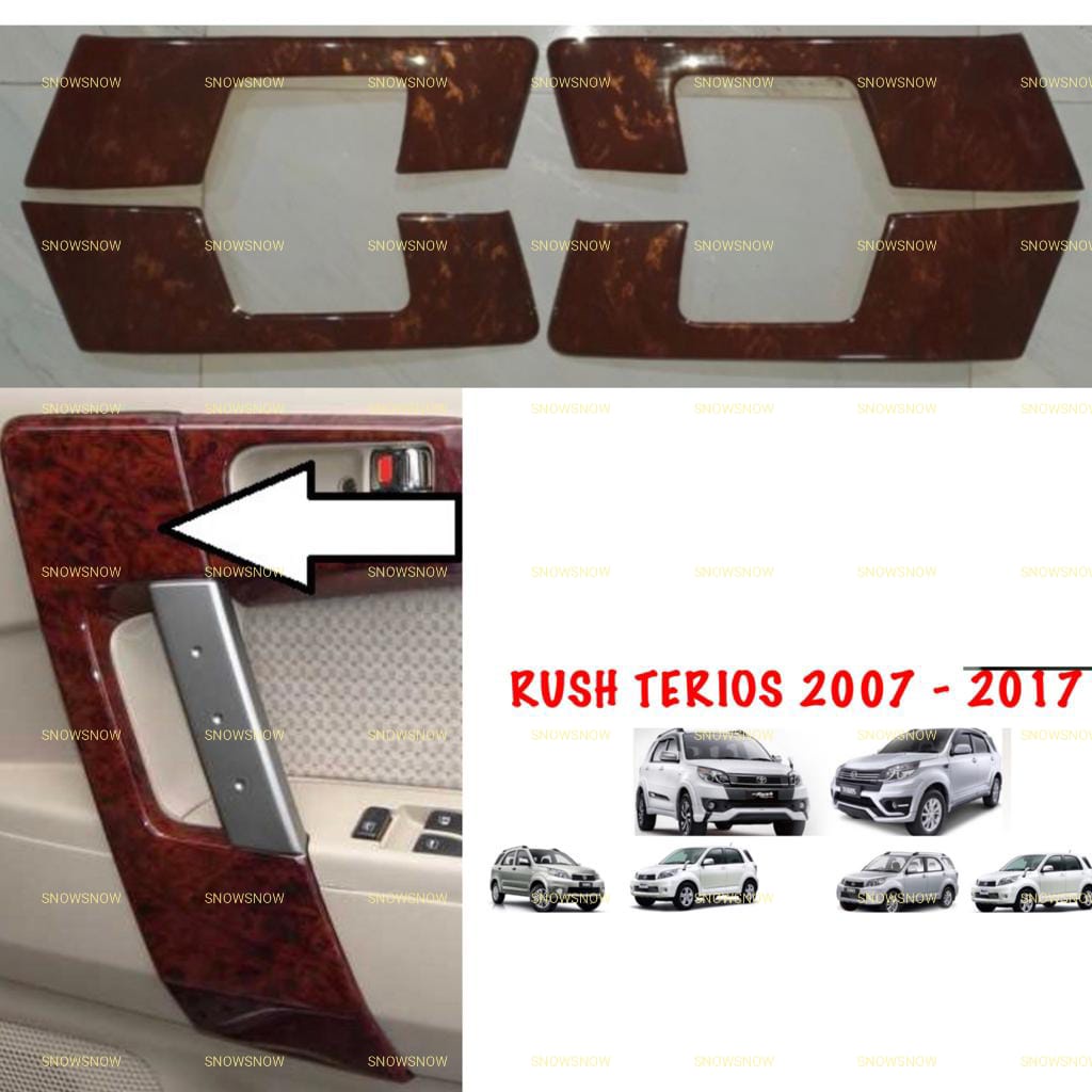 Panel Wood Door Trim Pintu Dalam 4pcs Rush Terios 2007 2008 2012 2015 2017