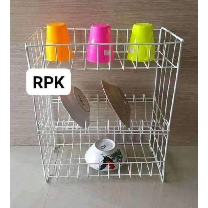 (COD) RPK 3/Rak Piring Susun 3/Rak Dapur