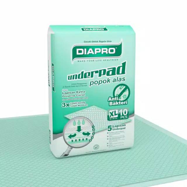 UNDERPAD DIAPRO DISPOSABLE UNDERPAD PERLAK BAYI DEWASA SEKALI PAKAI