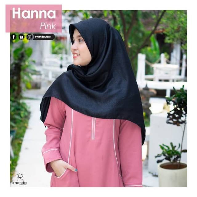 BAJU GAMIS PAKAIAN WANITA MUSLIM TERBARU DRESS HANNA DAILY ORIGINAL IRNANDA