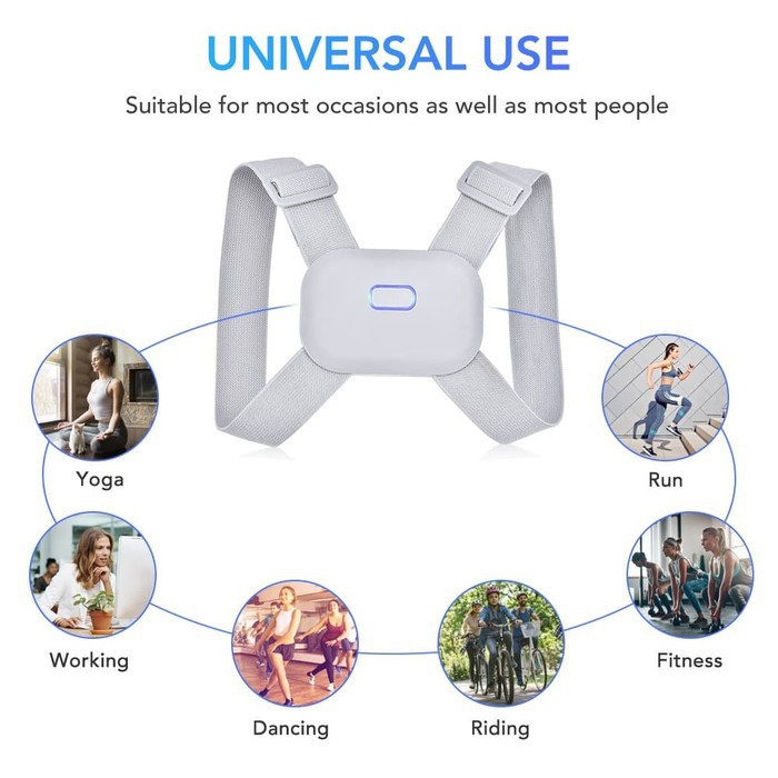 Adjustable Smart back posture corrector support vibration universal