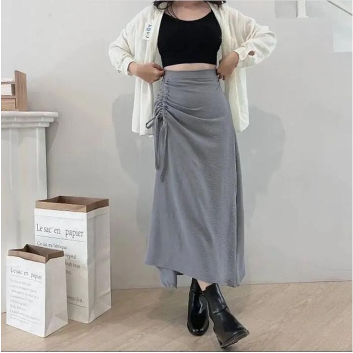 ROK SERUT CRINKLE / ROK SERUT CASUAL FLOWY PAKAIAN WANITA TERBARU