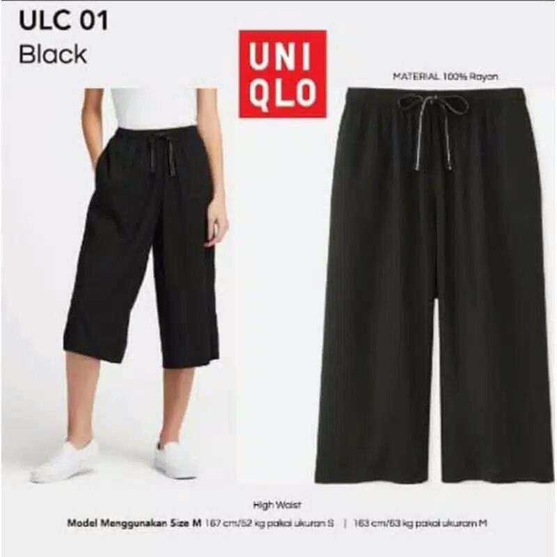 Celana Kulot Wanita UNIQLO Relaco Original Branded