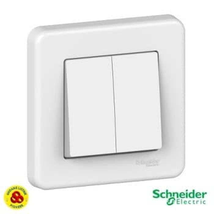 Schneider Saklar Seri Leona 2 Gang 1 Arah LNA0300321 Putih