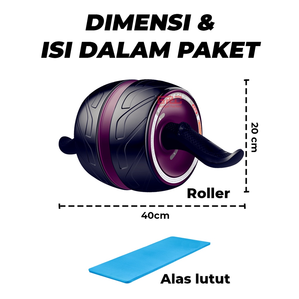 AB Roller Wheel Pull Rope Fitness Equipment Roda Latihan Perut Gym