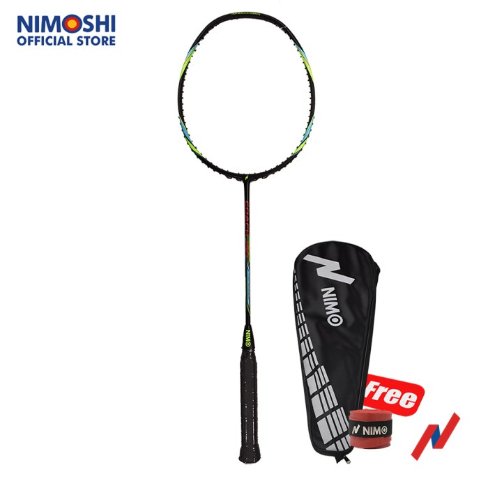NIMO Raket Latihan Badminton COACH 150 + Bonus Tas dan Grip Handuk