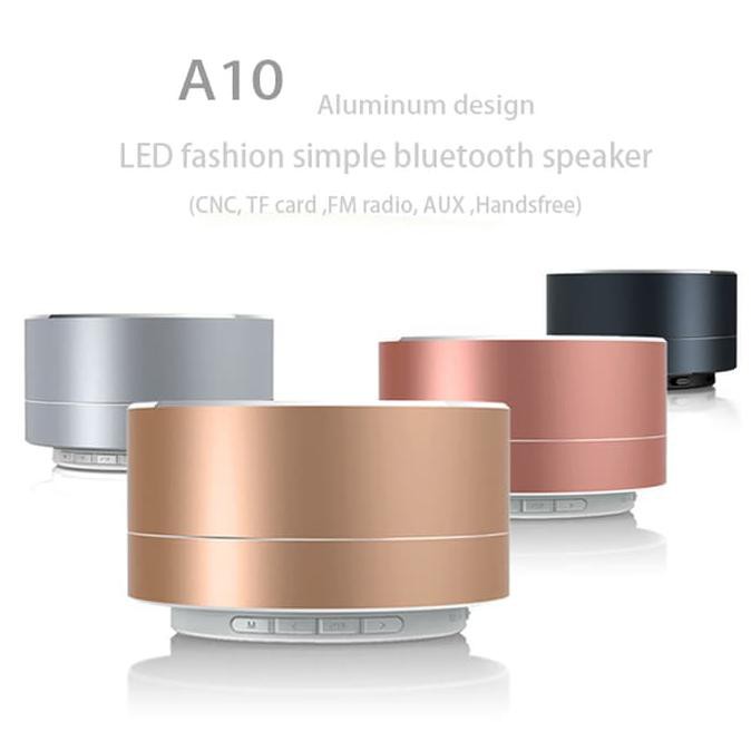 Bluetooth Speaker A10 - Bluetooth speaker Super Bass Metal body A10 - Hitam