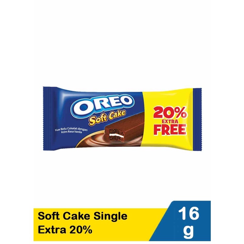 

Oreo Soft Cake Bolu Coklat Extra 20% Per 1Pcs x 16gr