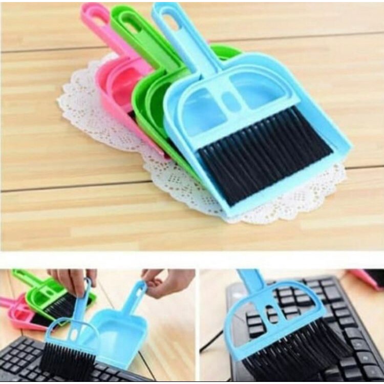 COD ✅ Dustpan Sapu Pengki Mini Set Serokan Sampah Kecil Perabotan Rumah Tangga Murah