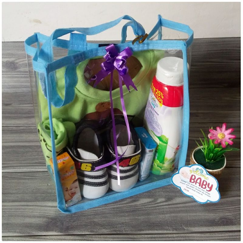 paket premium sambang bayi/kado sambang bayi/paket kemas tas mika