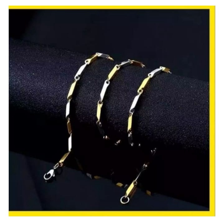 Kalung Pria titanium Asli stenlies stell anti karat dan tidak luntur model padi silver perak keren/KALUNG TITANIUM MODEL PADI