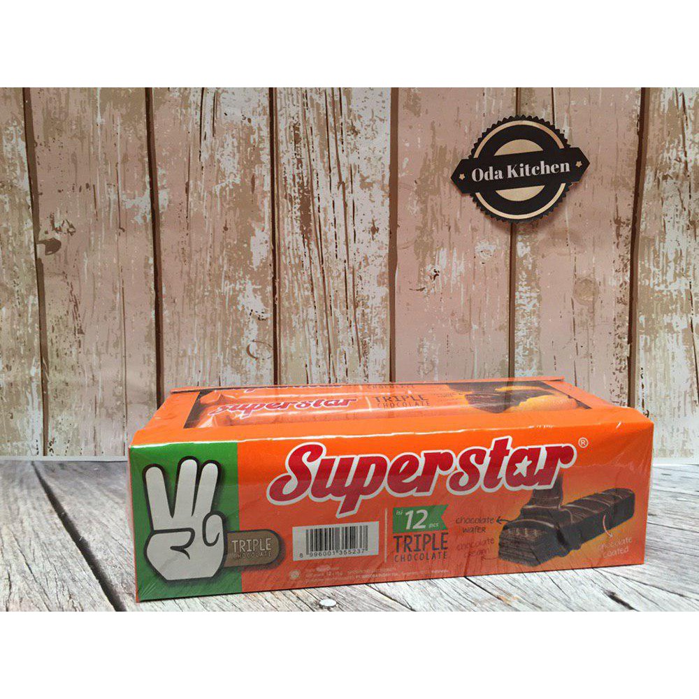 ROMA WAFER SUPERSTAR COKLAT BOX 12X18gr