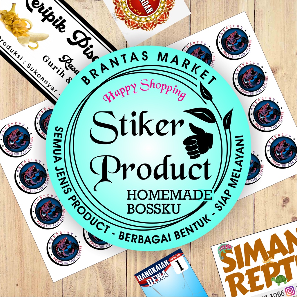 stiker produk/label/segala jenis kemasan