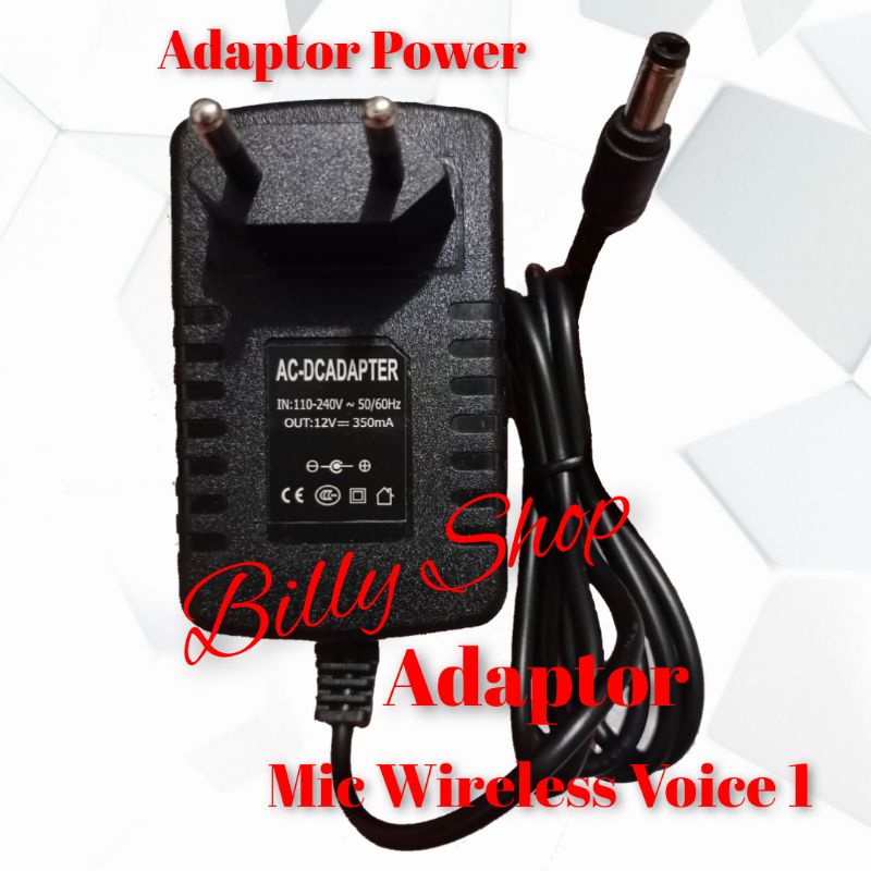 Adaptor Mic Wireless Ashley Voice 1 12V 350mA