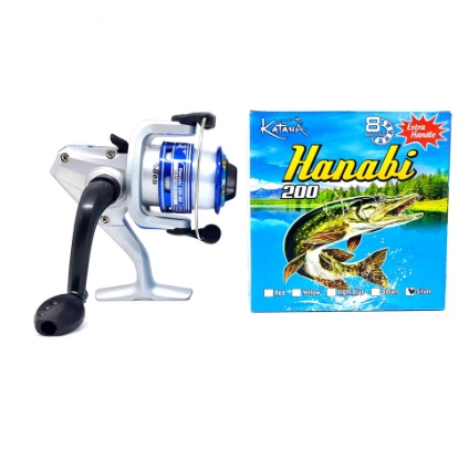 (Tambahan HANDEL ) Reel Katana Hanabi200 8 Bearings Spool Besi