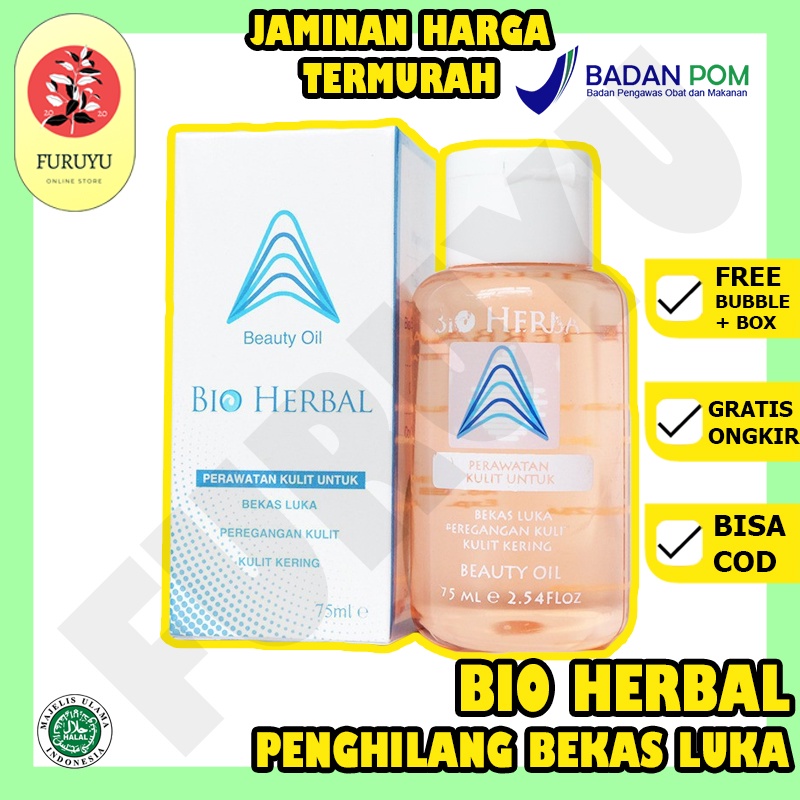 OBAT PENGHILANG BEKAS LUKA BIO HERBAL BEAUTY OIL PERAWATAN KULIT BPOM PENGHILANG BEKAS STRETCH MARKS