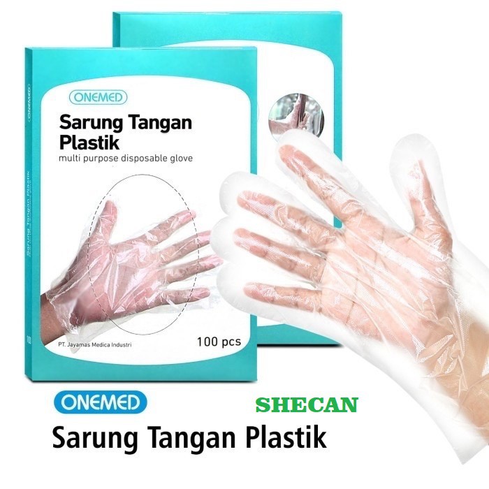 Sarung Tangan Medis ONEMED Steril Plastik One Med Glove isi 100PCS