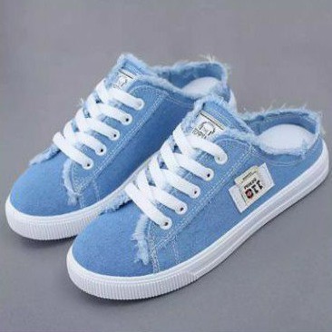 sepatu slop denim tali sepatu terbaru 36-40