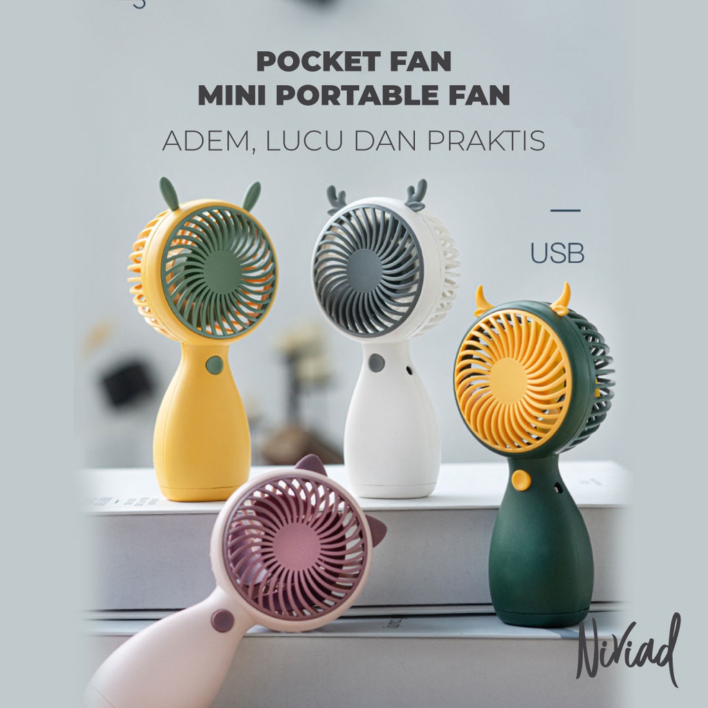 KIPAS ANGIN PORTABLE / KIPAS ANGIN MINI USB GENGGAM / MINI FAN