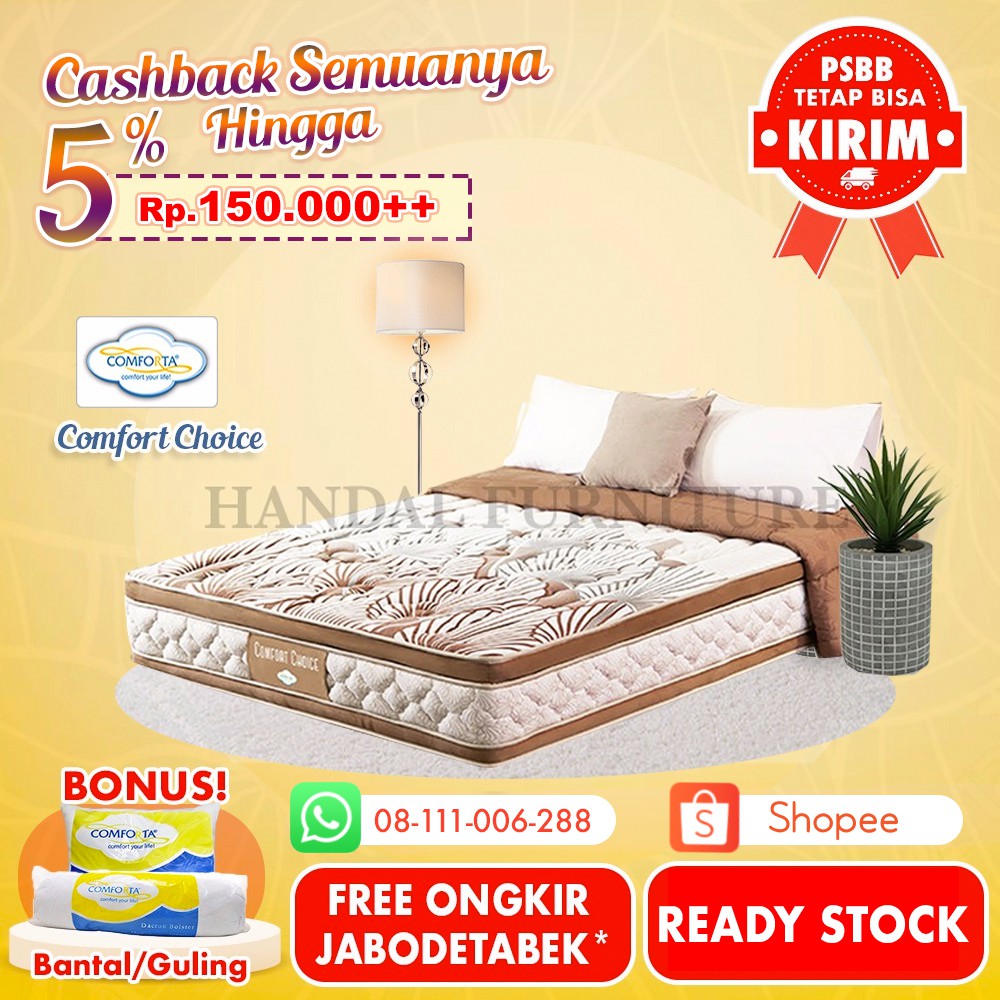 Comforta Hanya Kasur Spring Bed Comfort Choice Shopee Indonesia