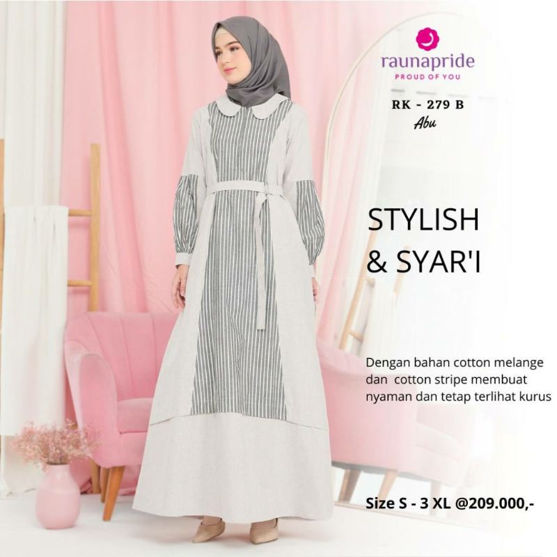 GAMIS STYLISH SYAR'I RAUNA RK-279 B