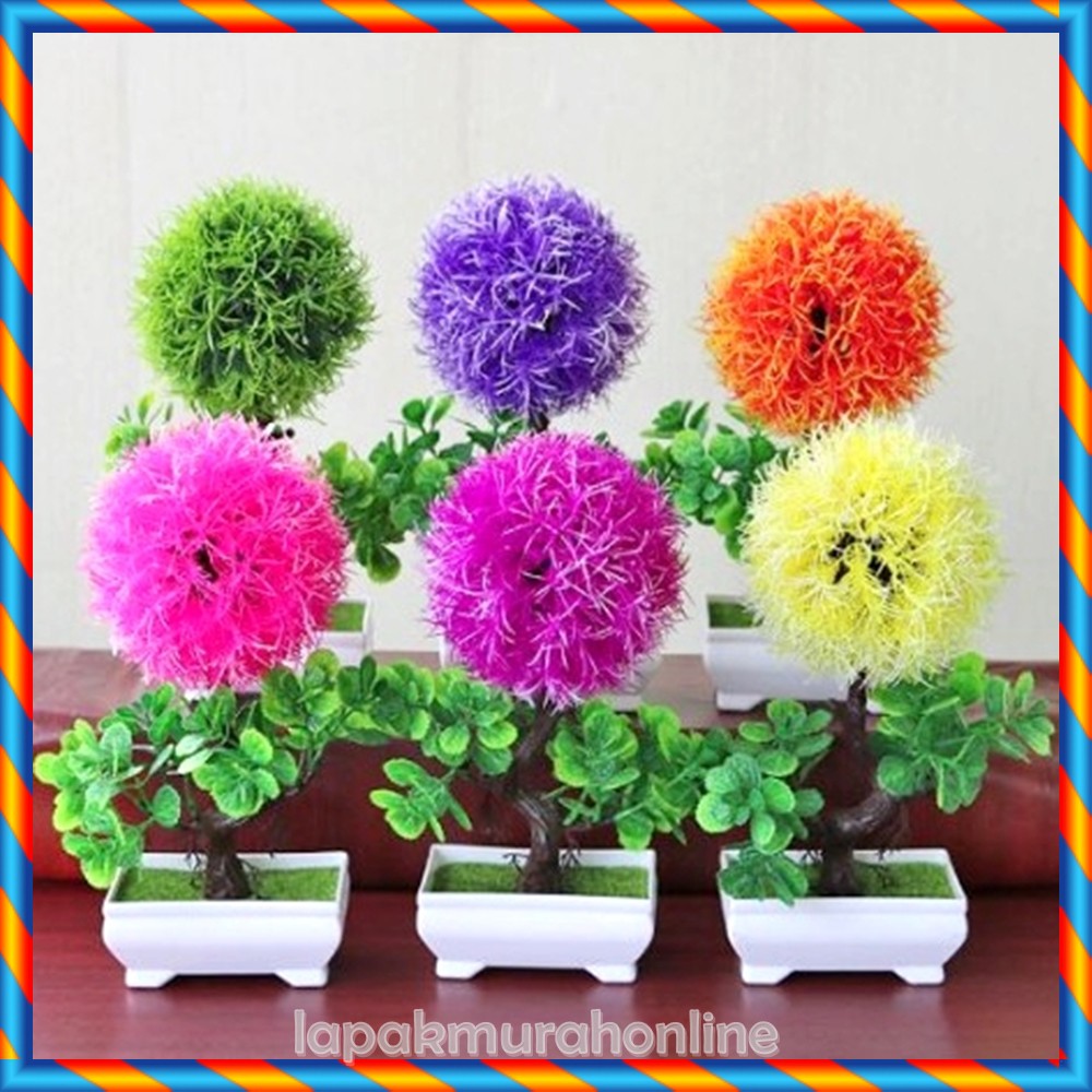 Ornamen Tanaman Dandelion Artificial Flower Decoration Pot Bunga Hias Dekorasi Meja