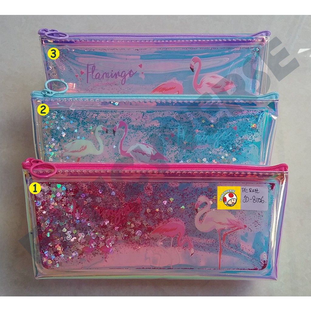 

Pencil Case Resleting JD-8106 Flaminggo / Kotak Pensil Tepak Pensil