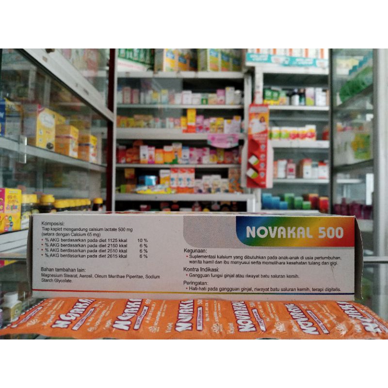 NOVAKAL 500 MG 1 STRIP @10 KAPLET | Suplemen Makanan - ED 07/2026